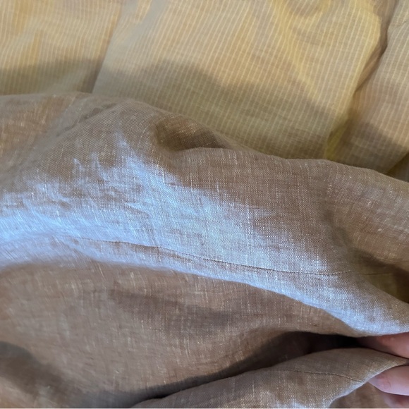 ☀️3/$25 NWT Talbots cropped linen Tan Double-Breasted Blazer 18 jacket - Picture 9 of 9